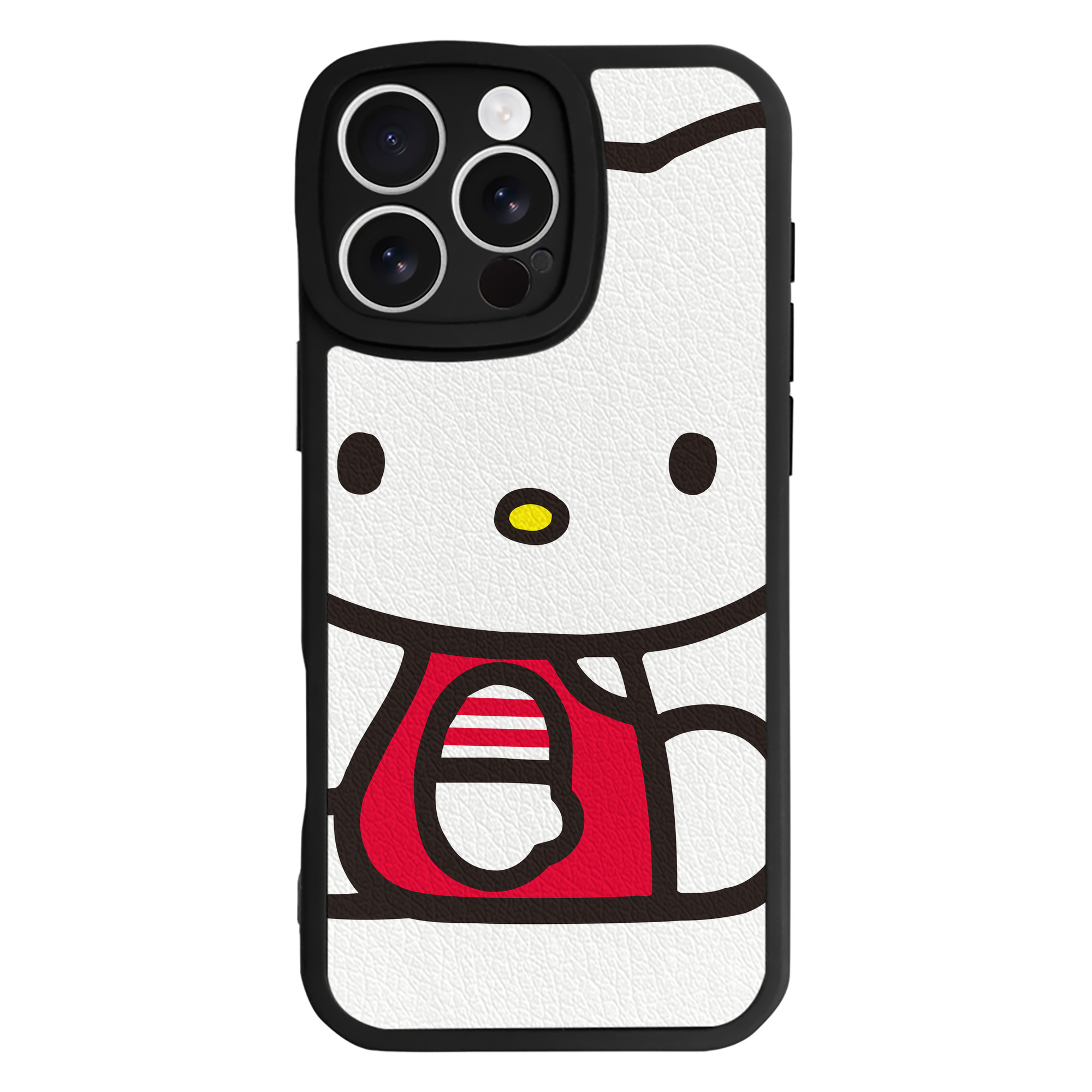 （画像用） Hello Kitty ハローキティ 【iPhone 16シリーズ対応】シリコンスマホケース（レザー調） 材質：シリコン